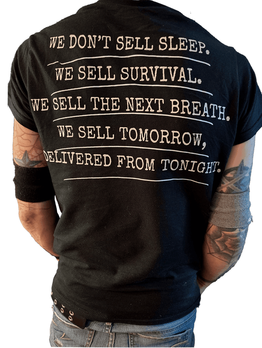 SLEEPCORE Survival Tee – We Don’t Sell Sleep